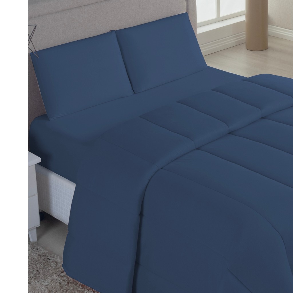 Edredom Malha 100% Algodão Com Viés Cores Lisas Macio Confortável Solteiro Queen King Enxoval Cama Quarto Premium