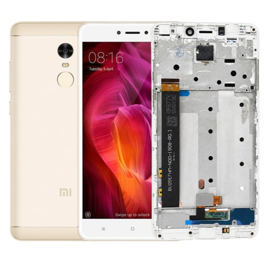 Display Redmi Note 4 MTK Tela Frontal LCD IPS 1° Linha Com Aro Branco Moldura Touch Premium 60Hz