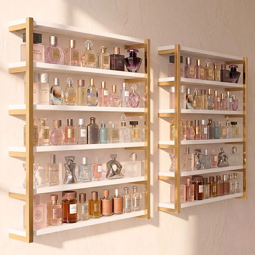 Kit 2 Nicho Expositor De Perfumes Maquiagem Esmaltes Industrial Display Suporte Para Coleções
