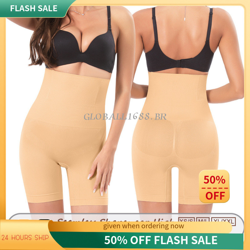 {Estoque pronto} corpo moldar cintura alta abdômen estreitando barriga quadril levantamento corpo beleza senhoras Boxer
