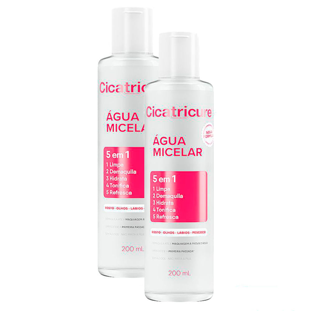 Kit 2 Cicatricure Água Micelar Limpeza Facial 200ml