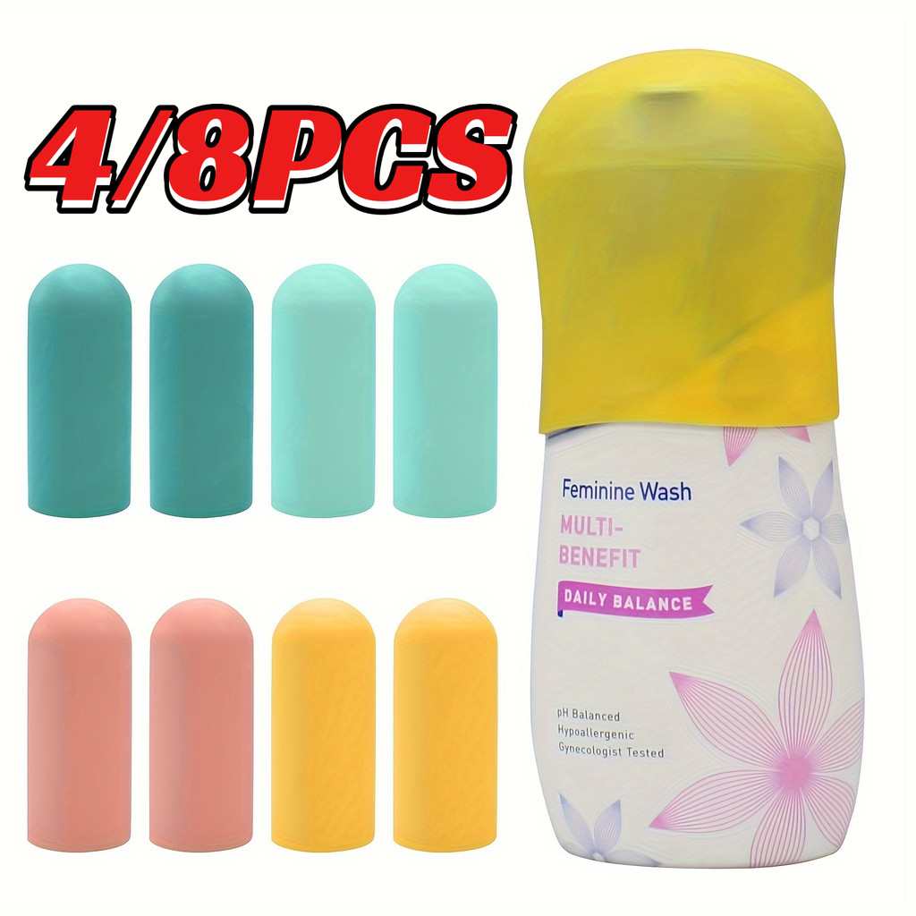 4/8 unidades silicone garrafa de viagem cobre mangas à prova de vazamento para produtos