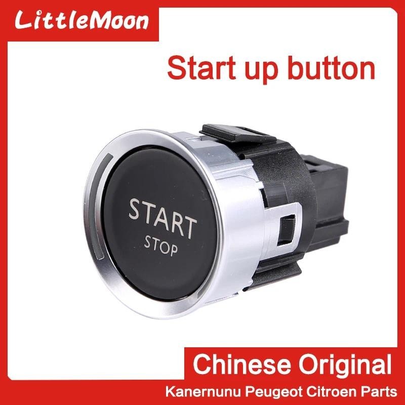 LittleMoon Botão De Partida Original Com Um Iniciar Fechar Para Peugeot 308 408 508 3008 2008 Citroen C4 C5 DS4 Ds5ds6pe