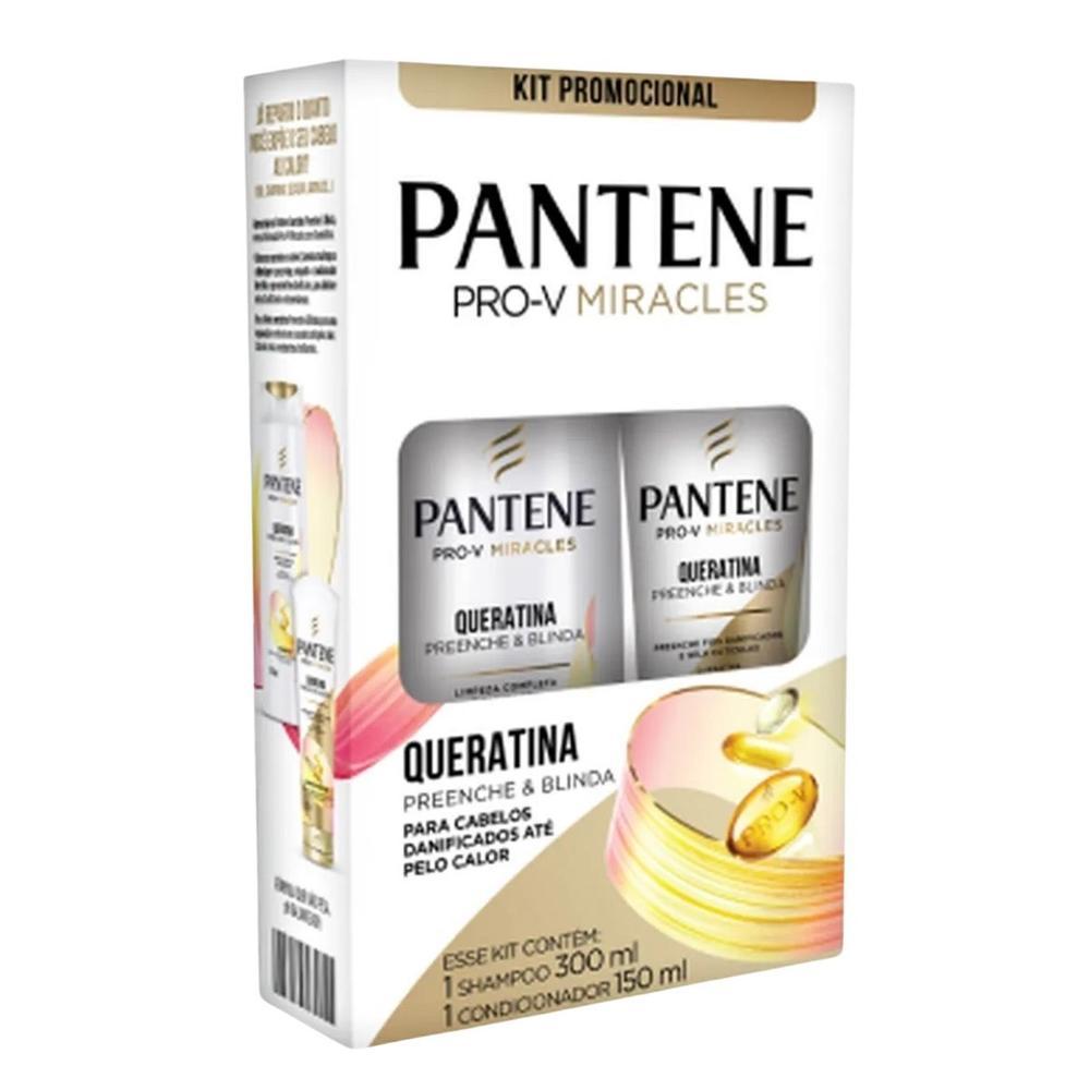 Kit Pantene Queratina Shampoo 300ml + Condicionador 150ml