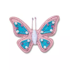 Jibbitz™ Borboleta Rosa De Couro Sintético Único