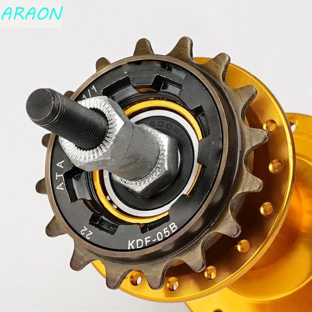 ARAON Bicicleta Roda Livre Volante Monolítico Engrenagem Fixa Bidirecional Aço Vivo 34mm Dentada
