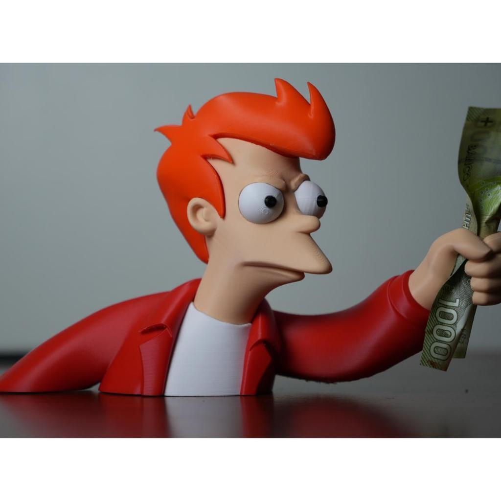 Escultura do Philip J. Fry, Cala a Boca e Pega Meu Dinheiro! -