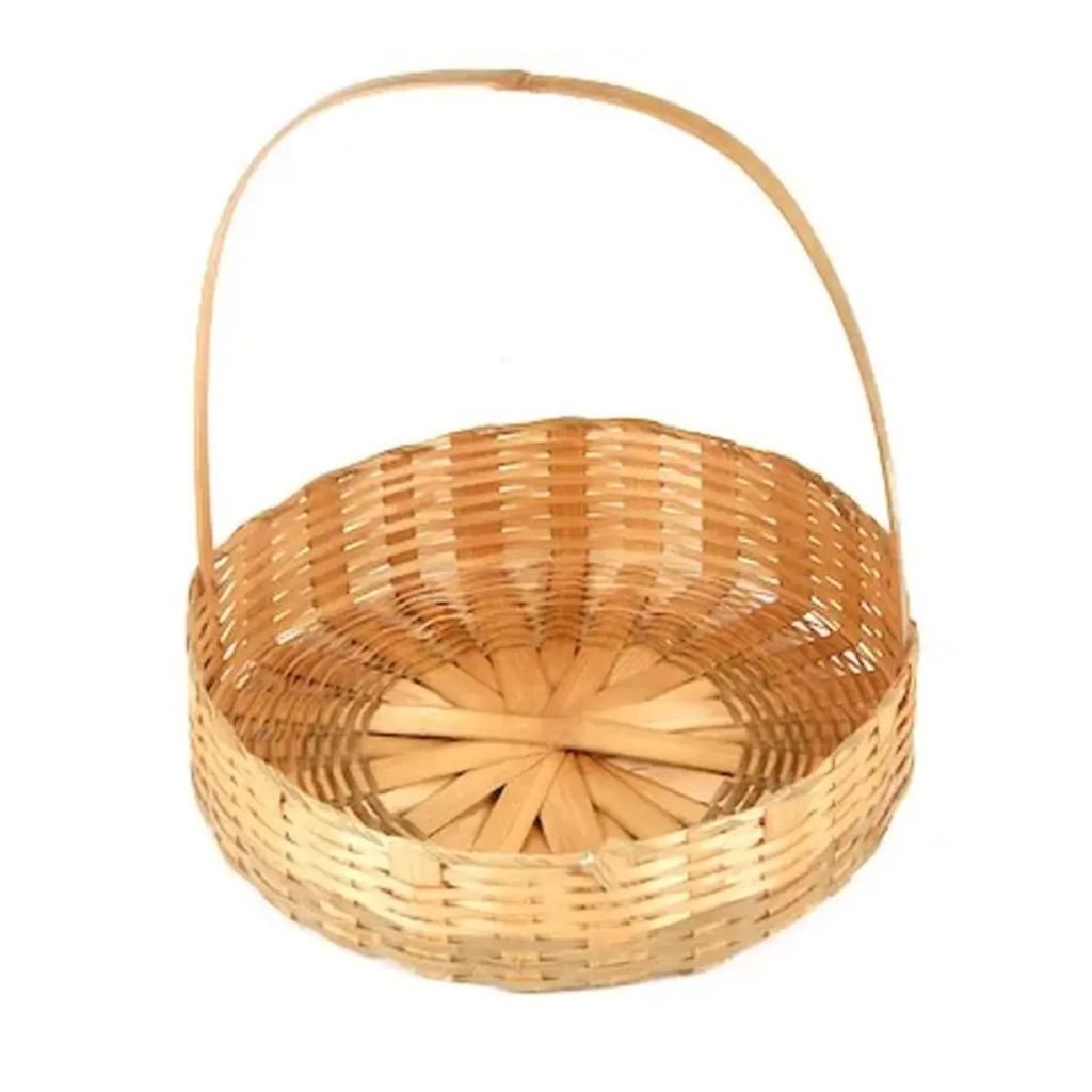 Cesta Redonda Bambu 40cm Gigante Cesta Café da Manhã