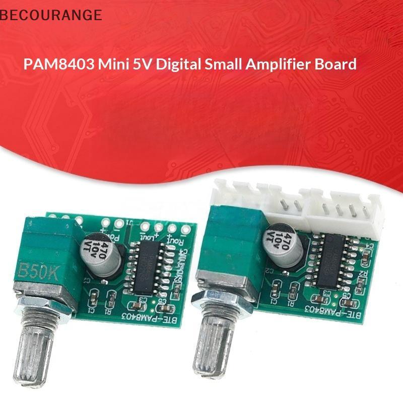 BEC Mini PAM8403 Placa Amplificadora De Áudio Estéreo Canal Duplo USB 5V Módulo Digital Para Multimídia Configuração Dom