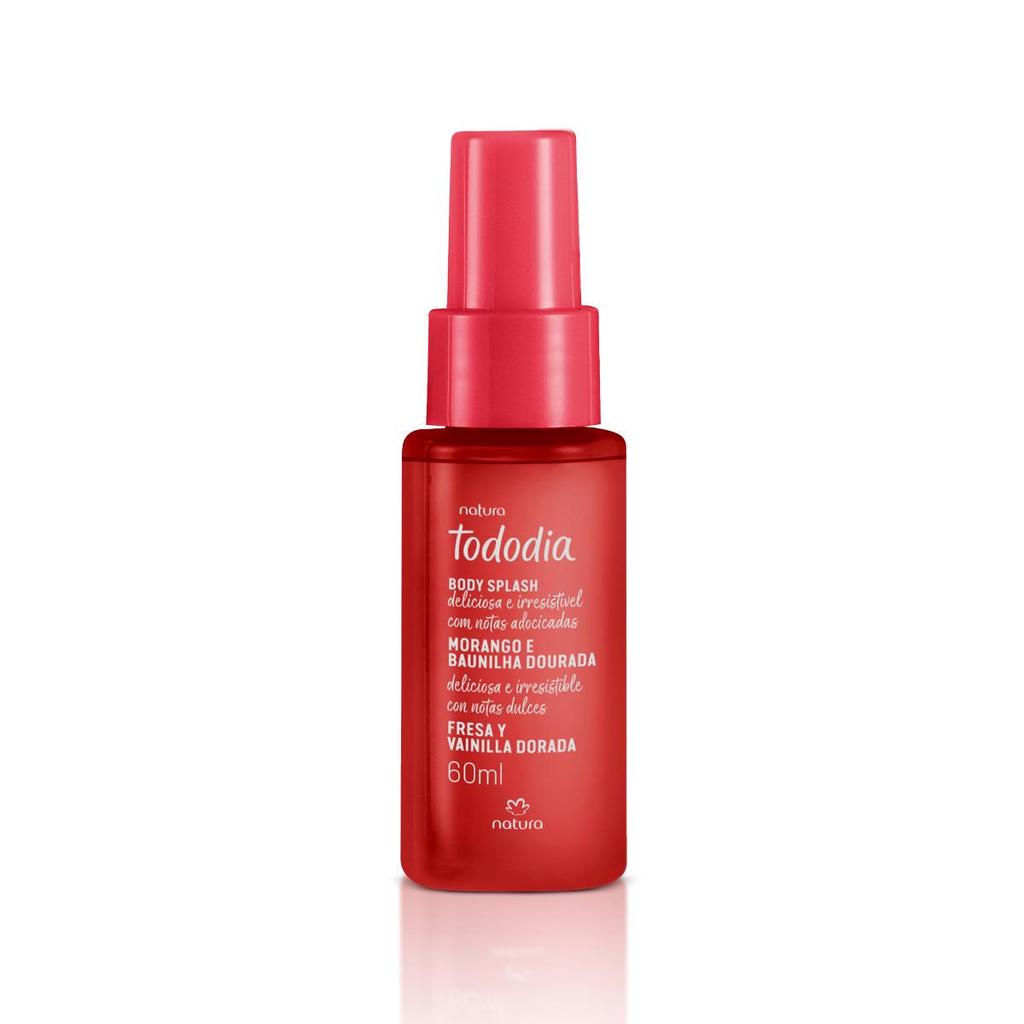 Body Splash Tododia Morango e Baunilha Dourada 60 ml