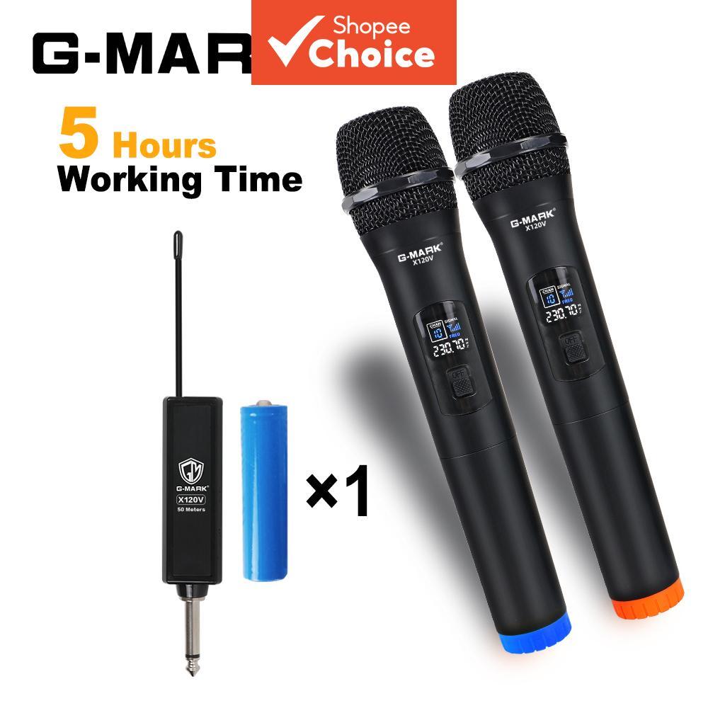 Microfone sem fio Plug & Play para karaokê com receptor mini, bateria recarregável integrada, fácil de usar em igrejas,