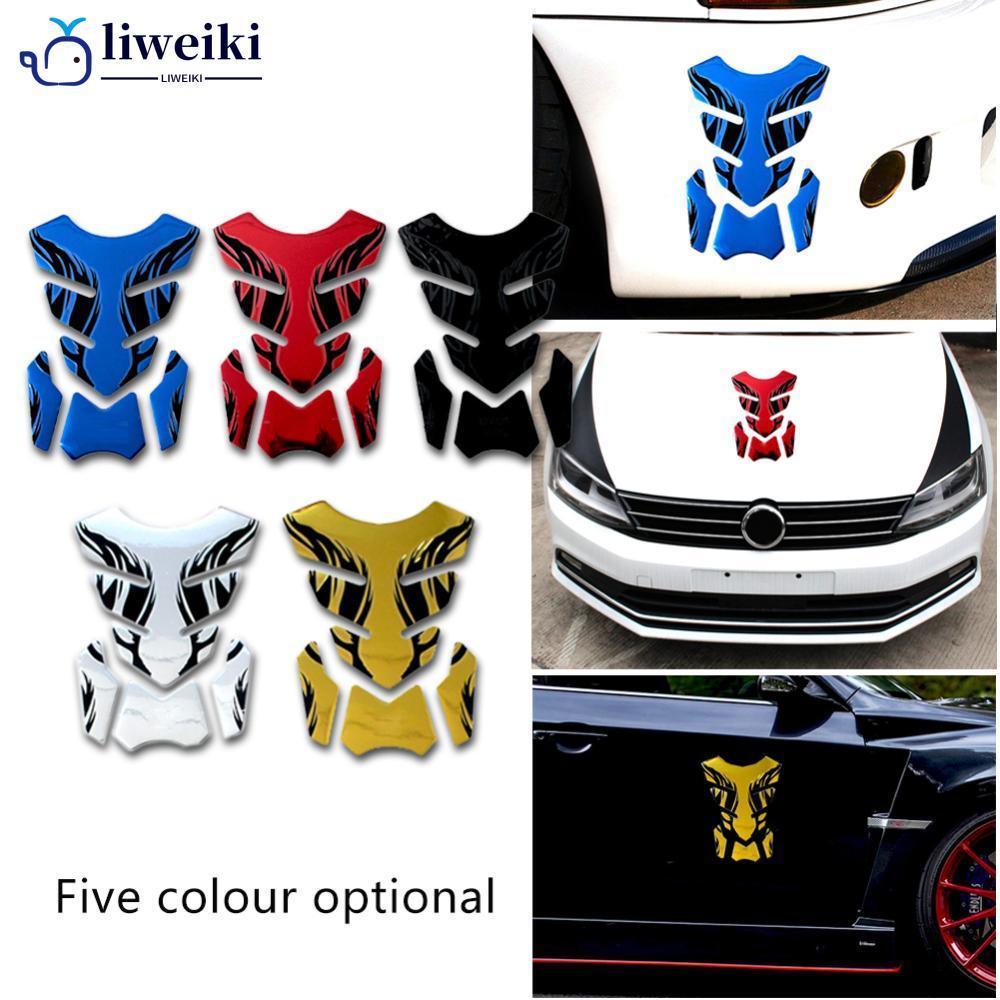 LIWEIKI 3D PVC Motocicleta Almofada Do Tanque De Óleo Combustível Macio Anti-Colisão Risco Decalque Protetor Capa Adesiv