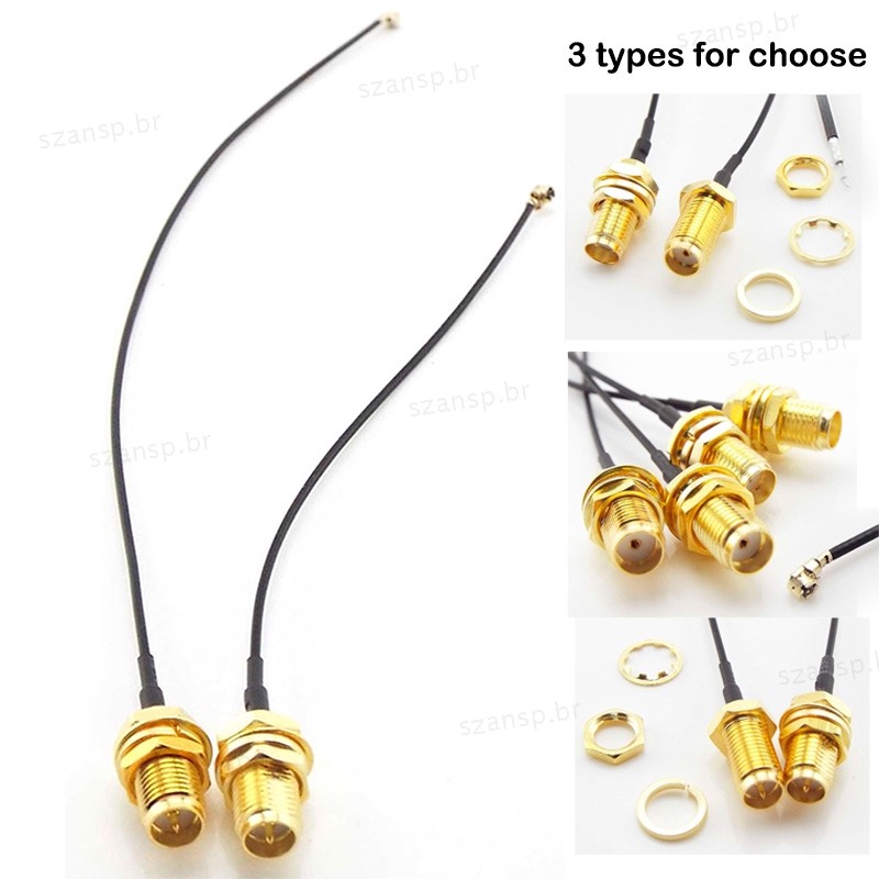 SMA Fêmea Para RP UFL/u.FL/IPX/IPEX RG1.13mm Antena Cabo De Solda RF Conector De Extensão WiFi Pigtail q1 BRA1