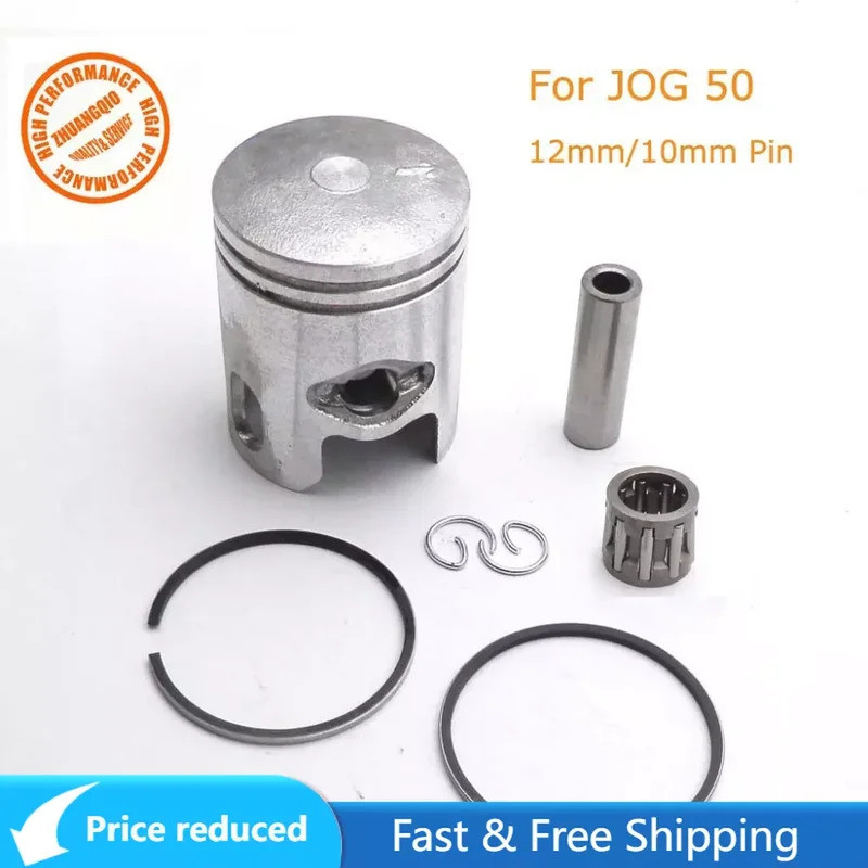 Conjunto De Anel De Pistão 50cc 40mm w/10mm 12mm Pino Com Rolamento De Agulha De Pulso Para Scooter Jog Minarelli Ciclom