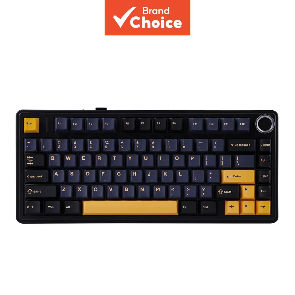Teclado Mecânico para Jogos AULA F75 2.4G Wireless/Bluetooth/Com Fio 75% Layout Personalizável RGB Estrutura de Junta