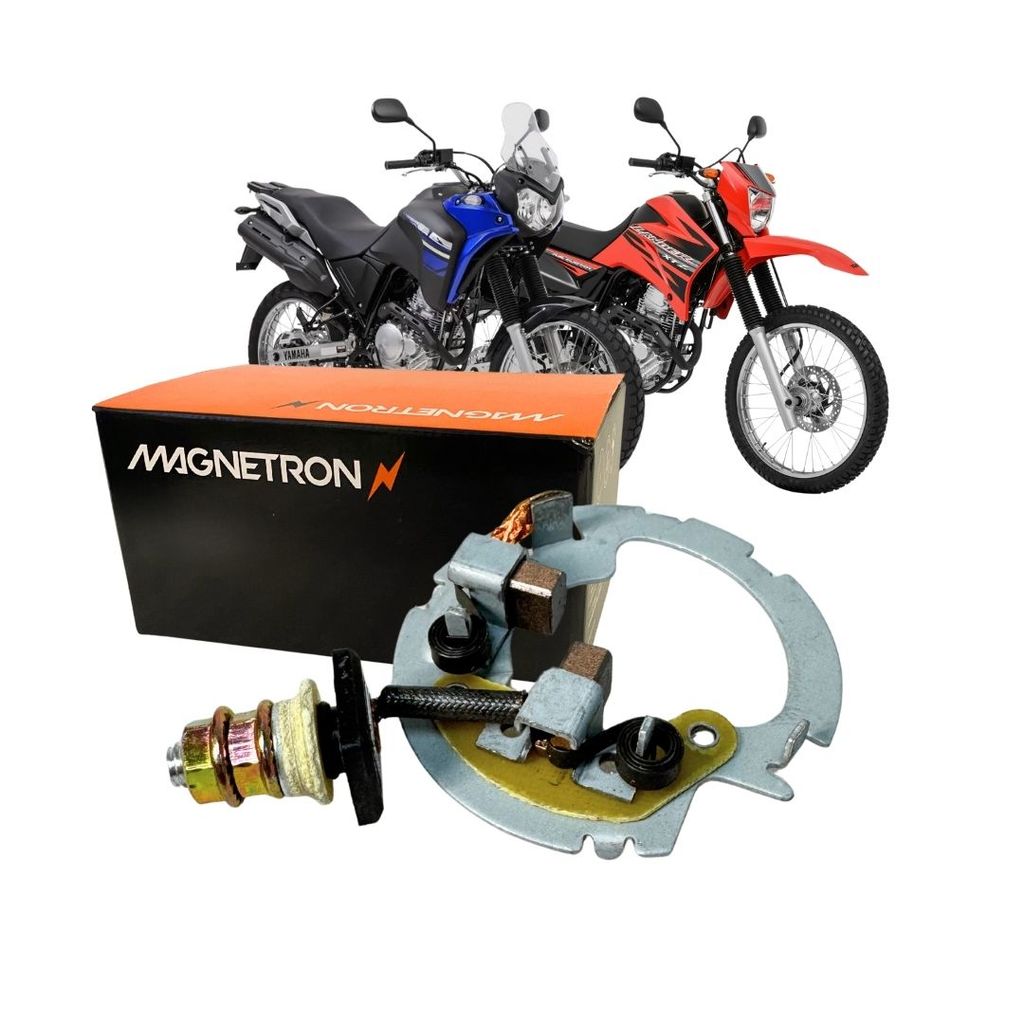 Porta Escova Motor de Partida Arranque Para Yamaha XTZ 250 Lander Tenere Magnetron 90205000