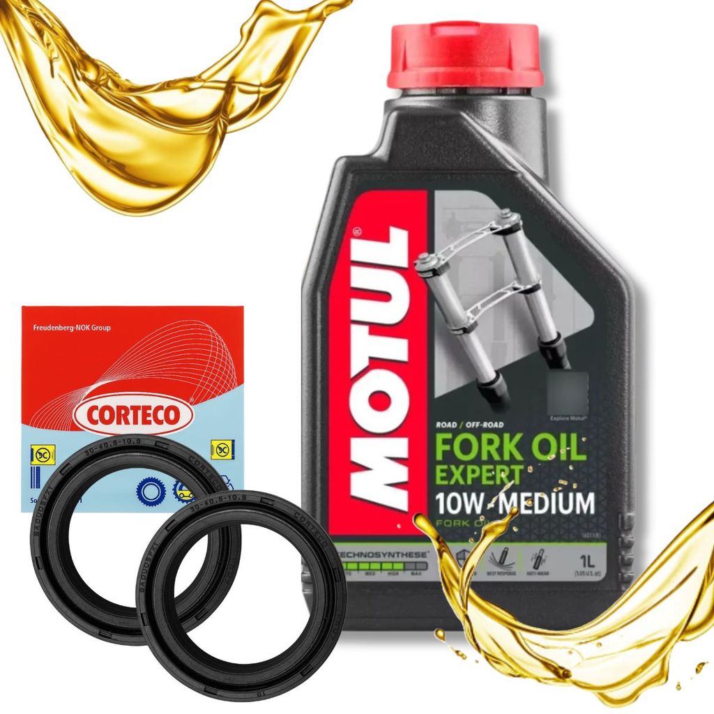 Kit Óleo da Bengala P/ Suzuki Yes 125 / Katana 125 Fork Oil Motul 10w + Retentores