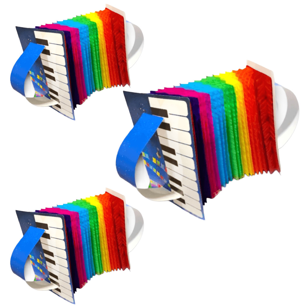KIT 3 Mini Acordeon Sanfona de Papel Festa Junina 10cmx14cm