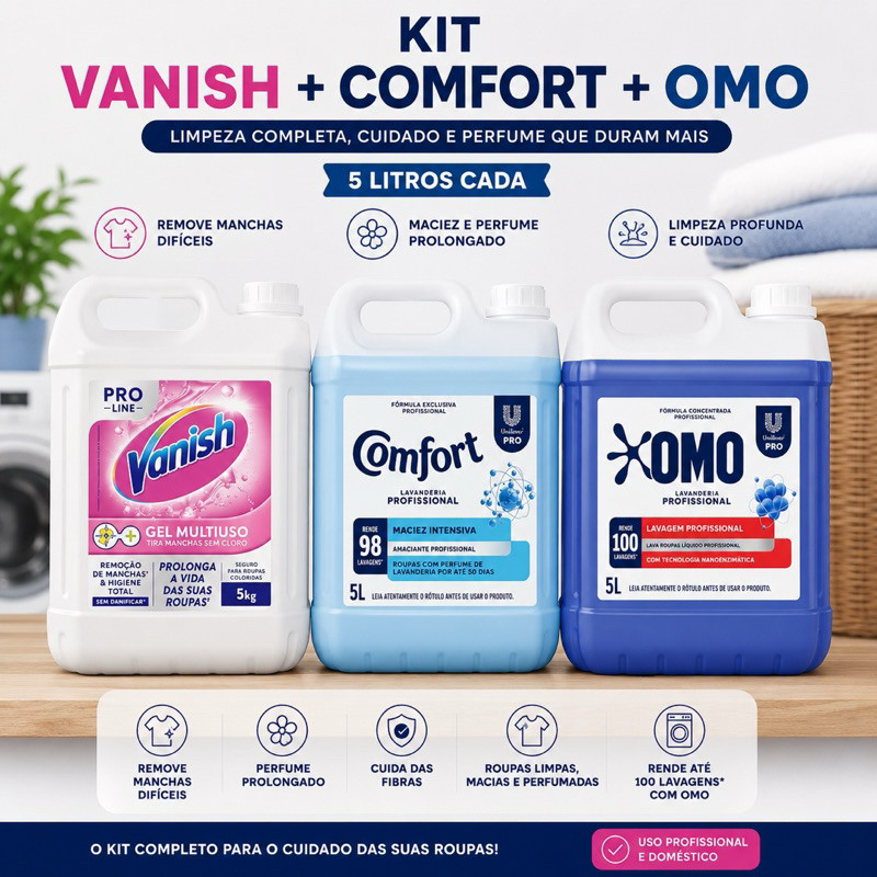KIT VANISH + OMO + COMFORT