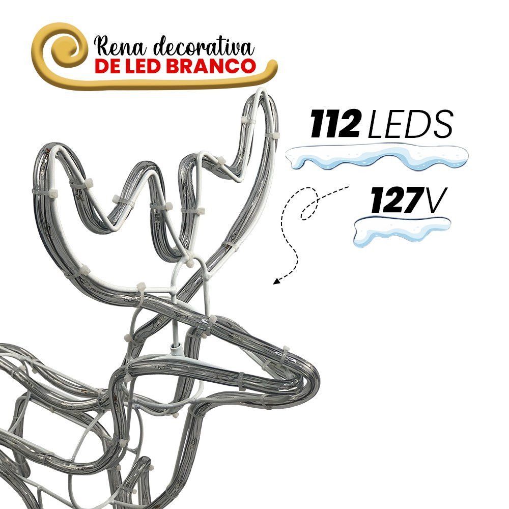 Armação Rena Macho de Led Média - 110v Wincy - Natal