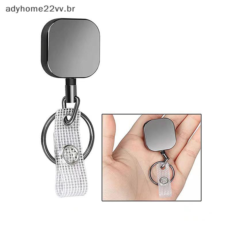 adyhome22vv 680MM Metal Pesado Retrátil Mosquetão Chaveiro Crachá Carretéis Clipe br