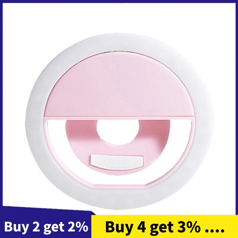 Ring Light Anel De Luz LED Para Selfie Recarregável Com Ajuste De Brilho De 3 Níveis Portátil Lâmpada De Lente De Celula