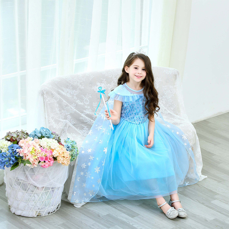 Frozen の Frozen Elsa Princesa Vestido Elsa Vestido Fofo Gaze Vestido Fada