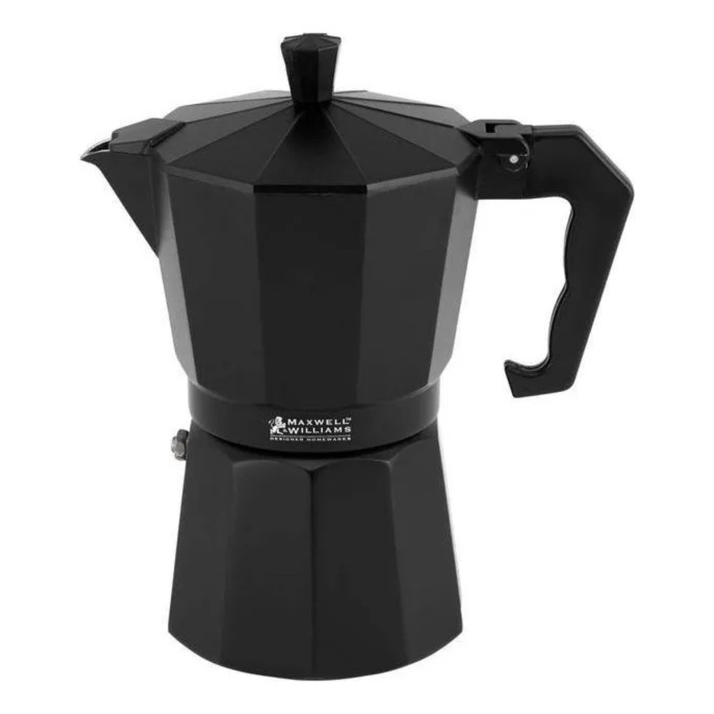 CAFETEIRA LUXO ITALIAN PRETA 6 XÍCARAS MAXWELL & WILLIAMS EM ALUMINIO