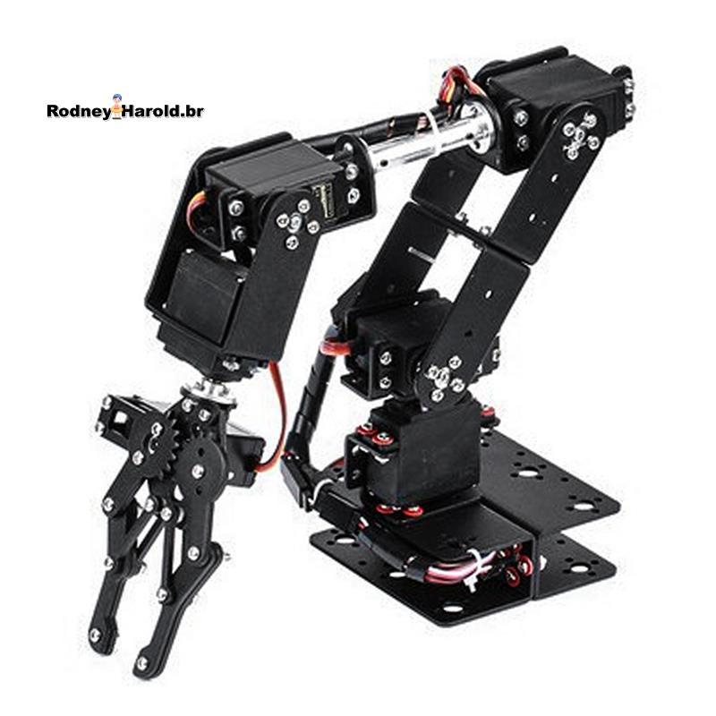 [Entrega Rápida R] 6DOF Robô Mecânico Braço Braçadeira Garra Kit DOF Manipulador De Nível Industrial Para Robótica