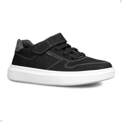 Sapatênis Infantil Pegada Menino Casual Macio Estilo Moda Preto Branco
