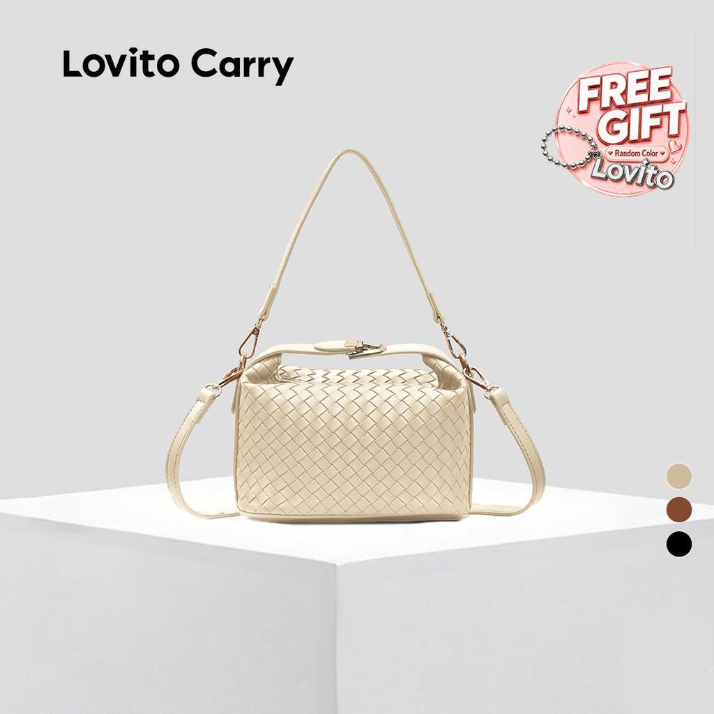 (Lovito Carry) Bolsa de Ombro Pequena Casual e Elegante para Mulheres LFR13110