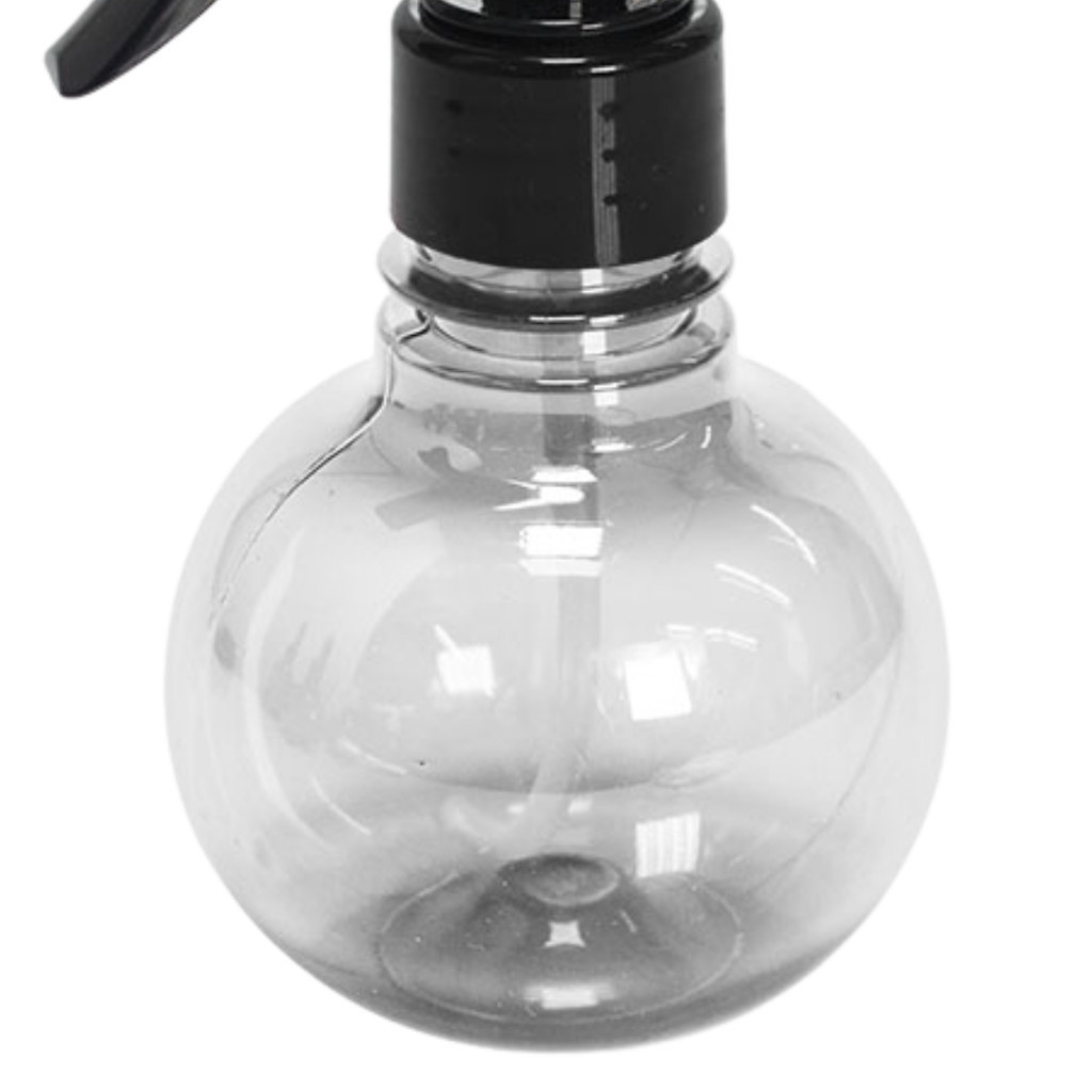 BORRIFADOR PULVERIZADOR FRASCO PET MINI DE 180ml  VÁLVULA GATILHO CABELO BARBA ALISAMENTO BLACK