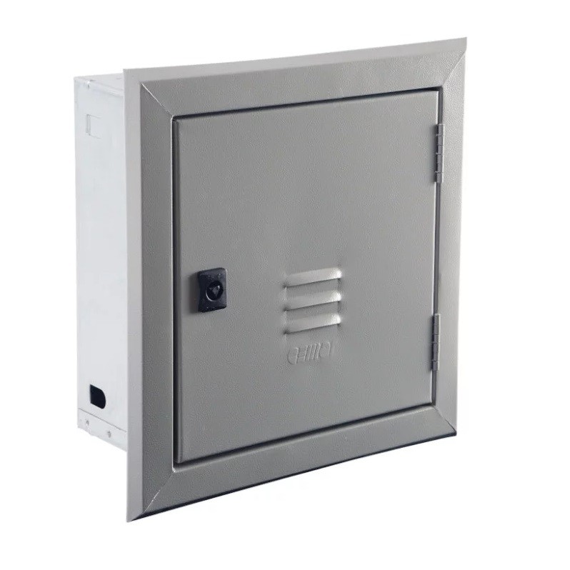 Caixa Telebras Embutir 30x30 Fundo Chapa Madeira