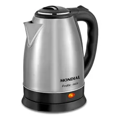Chaleira Elétrica Mondial Pratic Inox CE-06 2L Inox 1200W 220V com Base Giratória 360°