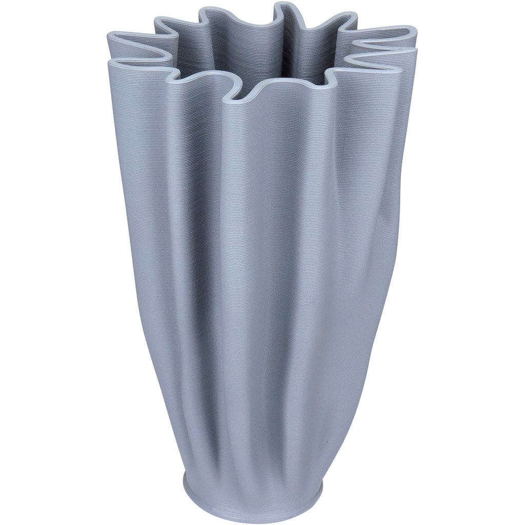 VASO DECORATIVO ENFIETE CASA APARADOR 3D HOME&CO CERÂMICA 25x18x18cm CINZA