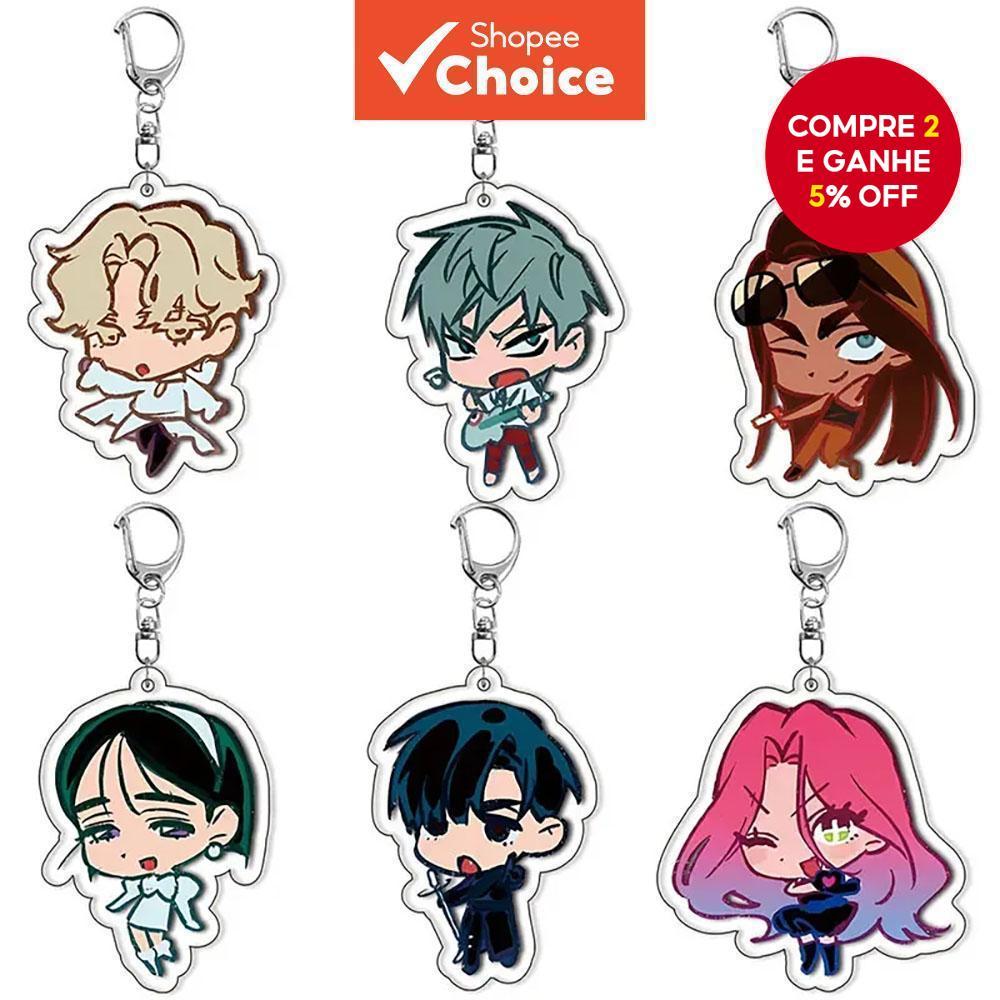 Conjunto De Chaveiro Alien Stage Chibi , Pingente De Bolsa De Anime Luka Ivan Até Mizi Sua , Presente De Joia Fofo Para