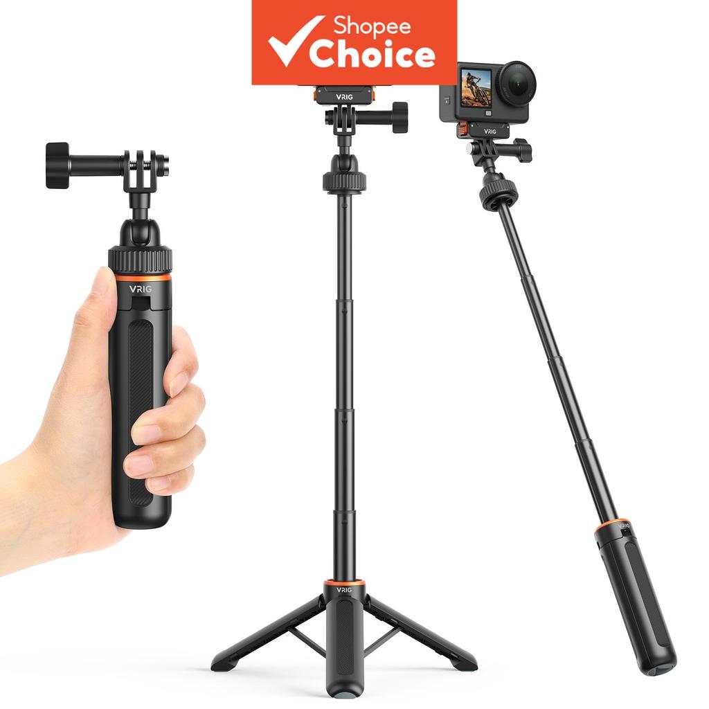 Vrig AC-80 Câmera De Ação Selfie Vara Tripé Verão Ao Ar Livre Alça Vlog