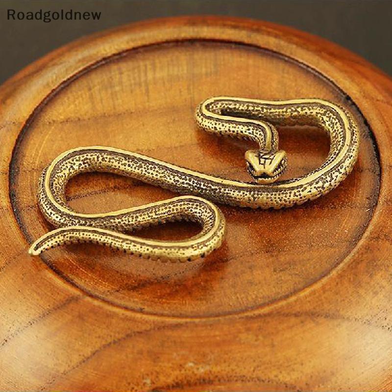 RGN Cobre Latão Mini Cobra Antigo Bronze Decoração Estatuetas Para Interior Ornamento De Mesa Puro Miniaturas Estátua NW