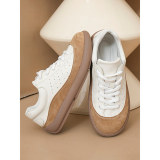 Retro cor combinando sapatos de treinamento alemão masculino All-Match tênis casuais sola macia leve tênis branco de sal