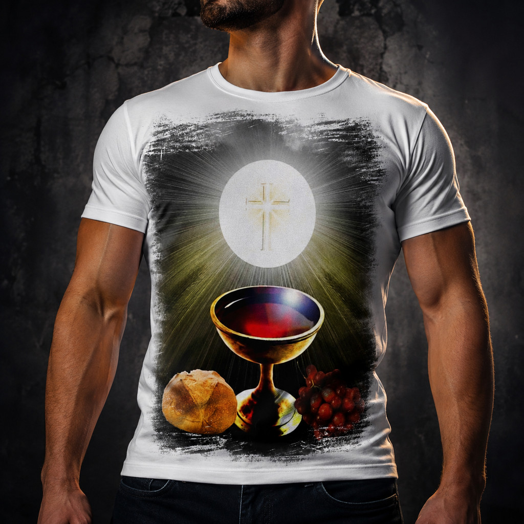 Camiseta Eucaristia Primeira Comunhão Católica 2 - Dicelli