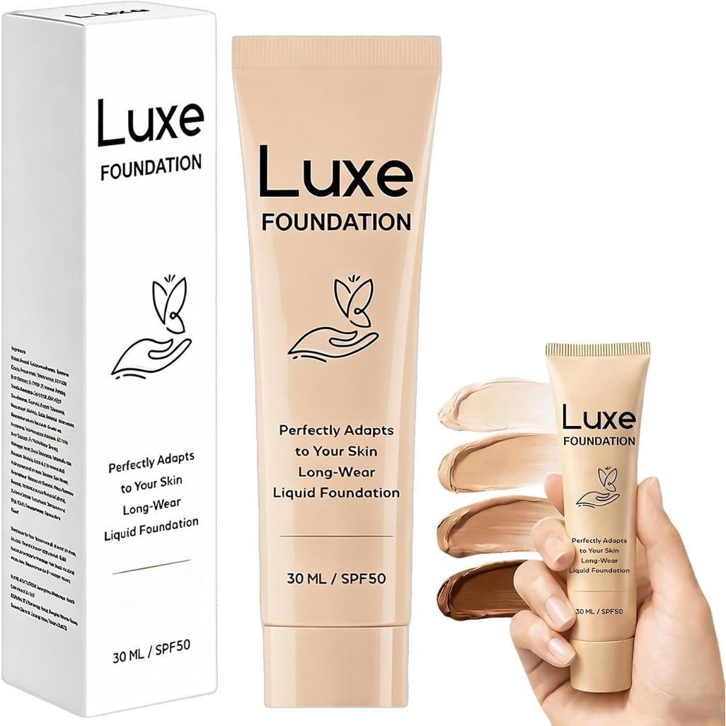 Base de Maquiagem LuxeCoetics que Muda de Cor, Base Luxe que Muda de Cor com FPS50, adequada para pele madura, cobertura