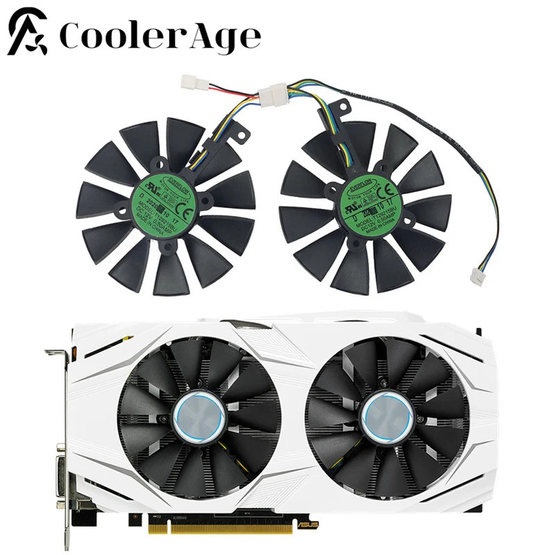Original 87MM T129215BU RX480 Dual RX57 Expedition Cooling Graphics Fan Para ASUS GTX 1060 1070 Video Card Cooler