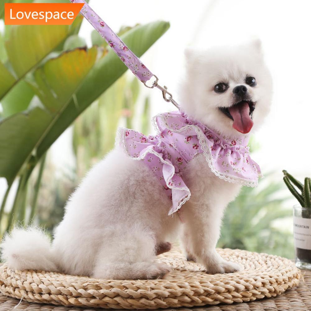 LS-STORE 1.2M Pet Trela E Arnês Conjunto Corrente Do Cão Para Gatos Pequenos Cães Fora Caminhada Colete Suprimentos Anim