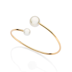 Bracelete Rommanel Com Pérolas Banhado A Ouro - 552186