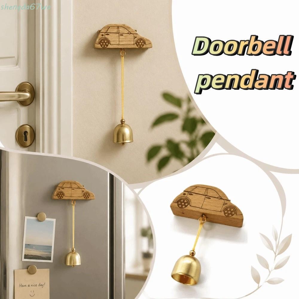 Campainha Suspensa De Cobre Com Montagem SHENGDA , Decoração De Carrilhão De Alerta De Entrada De Corpo De Sino De Textu