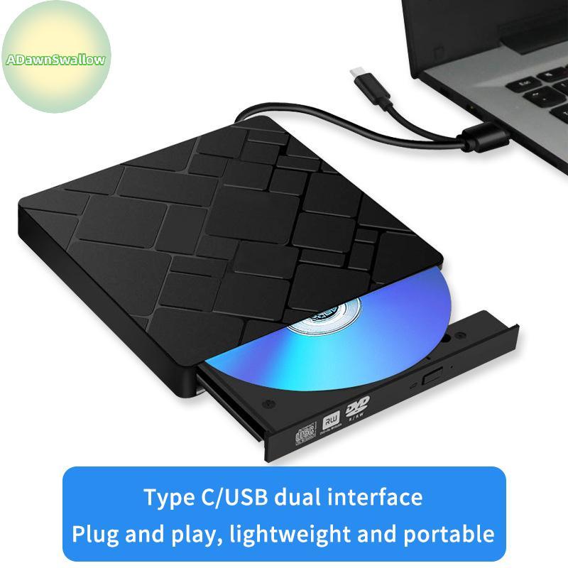 ADS TypeC + USB 3.0 Unidade Blu-ray Externa CD24X Ferramentas De Alta Velocidade E Adaptador De Gravador De Queima Dvd C