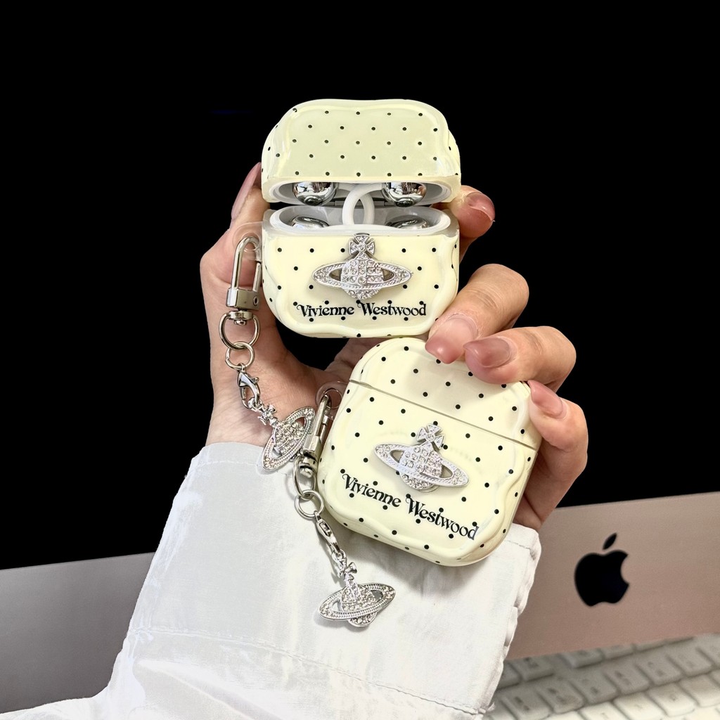 Capa Apple Polka Dot Queen of the West adequada para AirPods Pro 3, AirPods 1/2/4/Pro/Pro2/3 geração de fones de ouvido.