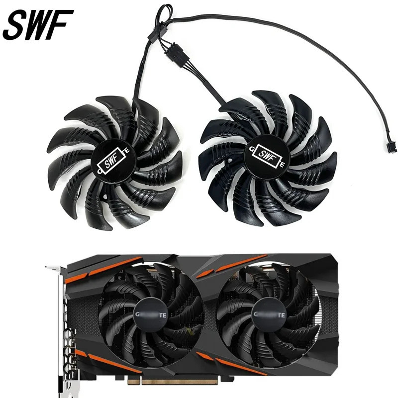 - 88MM T129215SU PLD09210S12HH Ventilador De Refrigeração De 4 Pinos Para Gigabyte GTX 1050 1060 1070 960 RX 470 480 570
