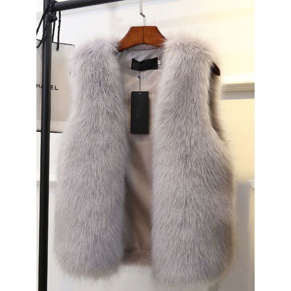 Colete de pele feminino 2024 outono inverno novo estilo colete engrossado colete de pele quente exterior usar protetor s