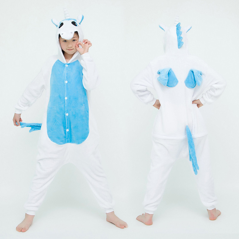 Pijama Infantil Com Tema De Unicórnio – Loungewear Aconchegante Capuz , Confortável Para Dormir Ou Cosplay , Design Unis